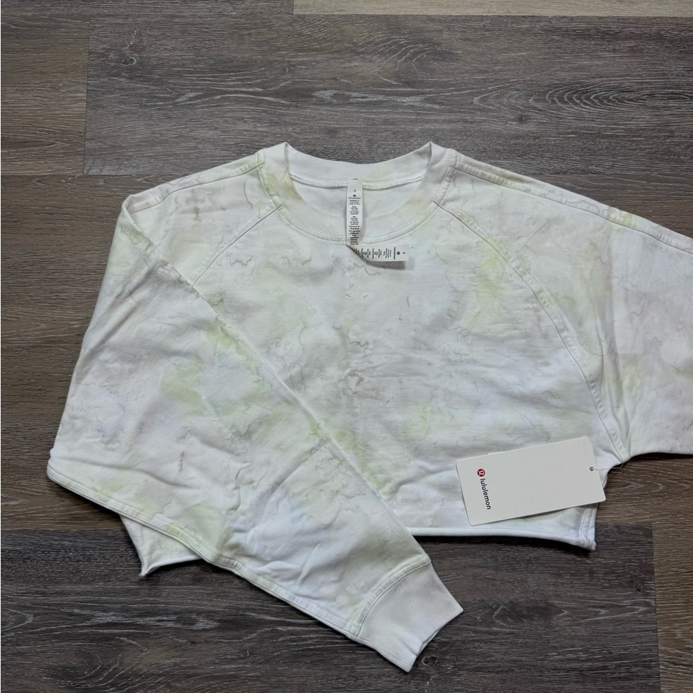 Lululemon LA Pullover Crew - Watercolor Wash White